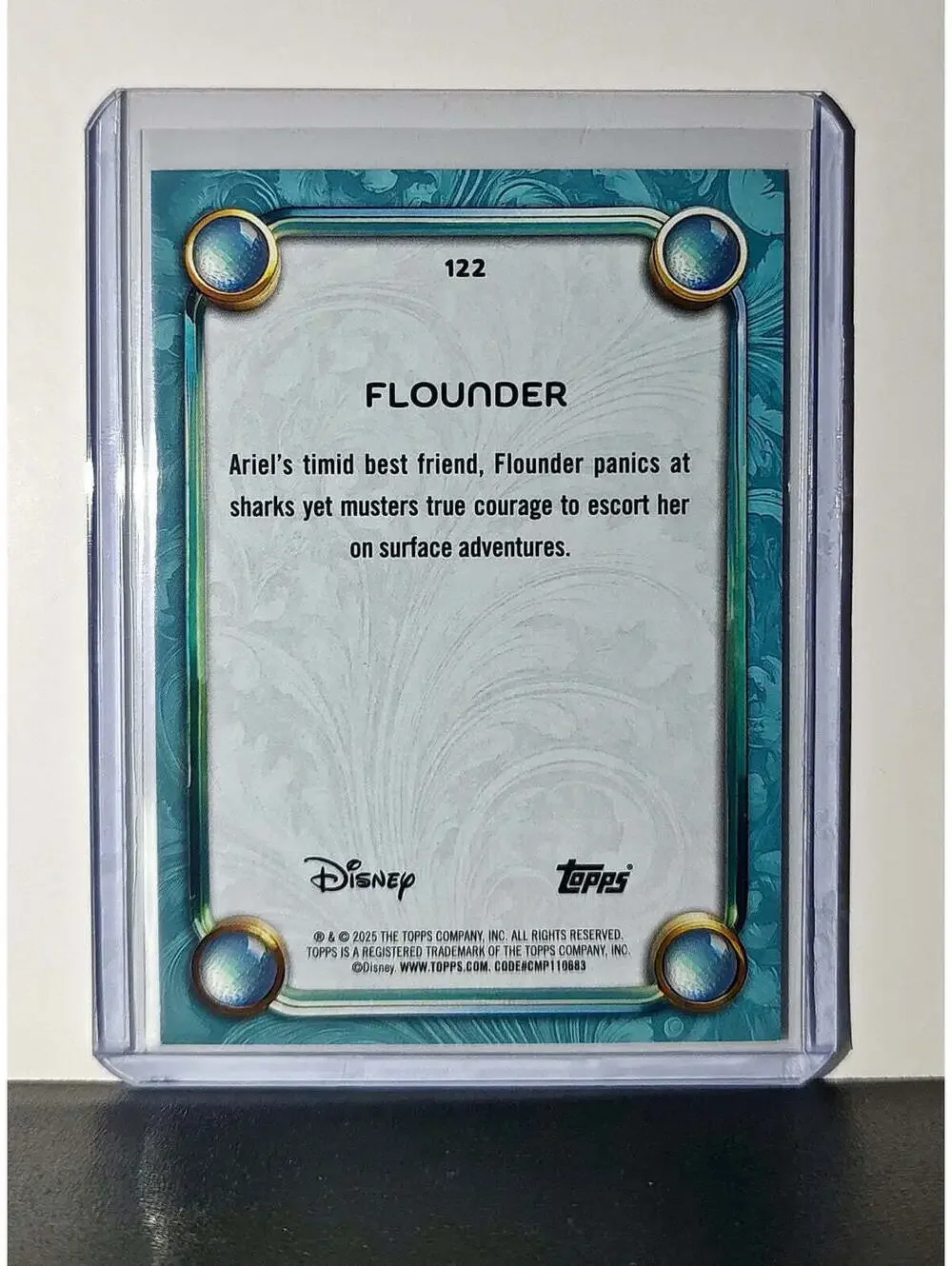 Flounder 2025 Topps Disney Wonder #122 Diamond Card The Little Mermaid